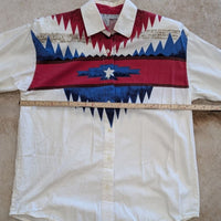 Vintage 1990s Adobe Rose Western Americana Button Down Shirt Size M