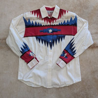 Vintage 1990s Adobe Rose Western Americana Button Down Shirt Size M