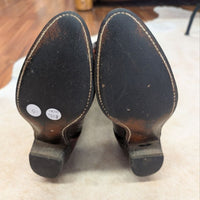 Vintage 1970s Imperial Oxblood and Snakeskin Cowboy Boots Size 10