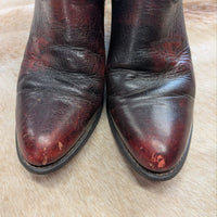 Vintage 1970s Imperial Oxblood and Snakeskin Cowboy Boots Size 10